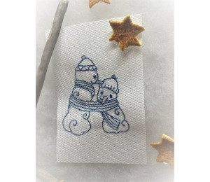 Stickdatei - Schneemann Alphabet Buchstabe A